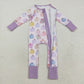 Sibling Baby Boys Girls Kids Fall Pumpkins Two-way Zipper Footie Sleeper Rompers RTS