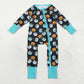 Sibling Baby Boys Girls Kids Halloween Pumpkins Ghosts Two-way Zipper Footie Sleeper Rompers RTS