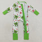 Baby Girl Long Sleeves Green Bows Candy Christmas Pajamas Sibling Romper Set Clothes RTS