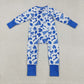 Sibling Girls Infant Long Sleeves Bows Football Team Cheer Zipper Romper RTS