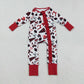 Sibling Baby Boys Girls Kids Football Baseball Cheer Zipper Footie Sleeper Team Rompers RTS