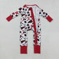 Sibling Baby Girls Infant Long Sleeves Football Bows Team Cheer Zipper Romper RTS