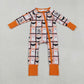 Sibling Baby Boys Girls Kids Halloween Pumpkins Ghosts Two-way Zipper Footie Sleeper Rompers RTS