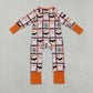 Sibling Baby Boys Girls Kids Halloween Pumpkins Ghosts Two-way Zipper Footie Sleeper Rompers RTS