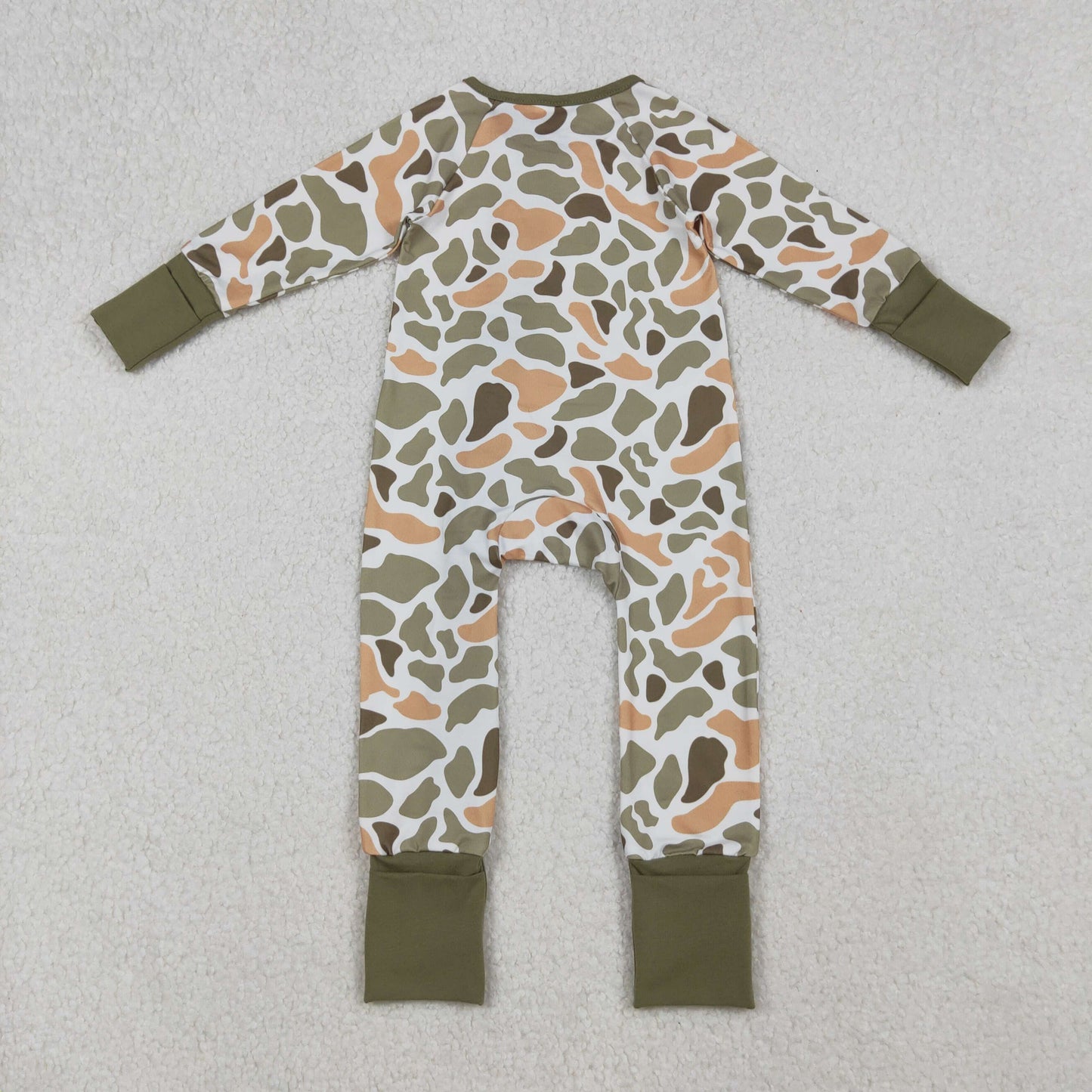 Sibling Baby Boys Kids Dogs Ducks Deer Camo Zipper Footie Sleeper Hunting Rompers RTS