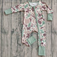 Baby Boy Long Sleeves Deer Camo Zipper Footie Pajamas Romper RTS