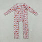 Sibling Baby Boys Girls Kids Thanksgiving turkey Pumpkins Pies Two-way Zipper Footie Sleeper Rompers RTS