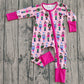 Girls Kids Long Sleeves Soldiers Christmas Pajamas Zipper Romper RTS