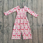 Baby Girls Kids Long Sleeves Bows Hearts Valentine's Day Jumpsuit RTS