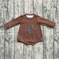 Baby Girls Infant Brown Long Sleeves Duck Bubble Romper RTS