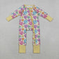 Sibling Baby Boys Girls Infant Hearts Bows Two-way Zipper Valentines Footie Sleeper Rompers RTS