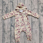 Baby Boys Long Sleeves Zipper Hoodie Southern Green Camo Romper RTS
