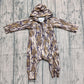 Baby Boys Camo Long Sleeves Zipper Hoodie Southern Romper RTS