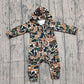 Baby Boys Long Sleeves Brown Green Camo Zipper Hoodie Southern Romper RTS