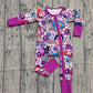 Sibling Kids Girls Adult Women Long Sleeves Singer Characters Flower Mommy and Me Family Dress Romper Pajamas Sets RTS