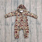 Baby Boys Infant Long Sleeves Camo Zipper Hoodie Southern Romper RTS