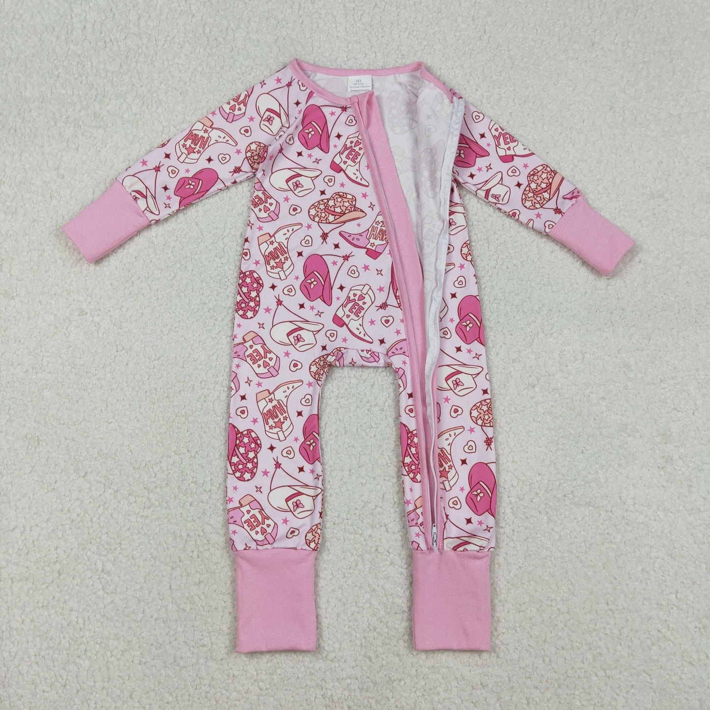Sibling Baby Boys Girls Infant Hearts Bows Two-way Zipper Valentines Footie Sleeper Rompers RTS