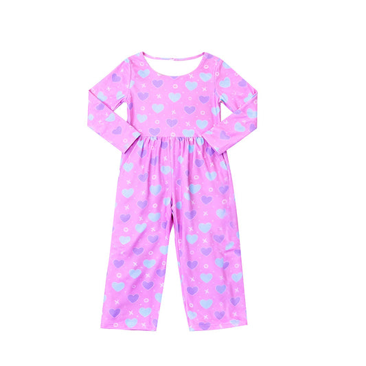 ( Moq 5 ) Preorder Baby Girls Long Sleeves Hearts Valentine's Day Pants Jumpsuit