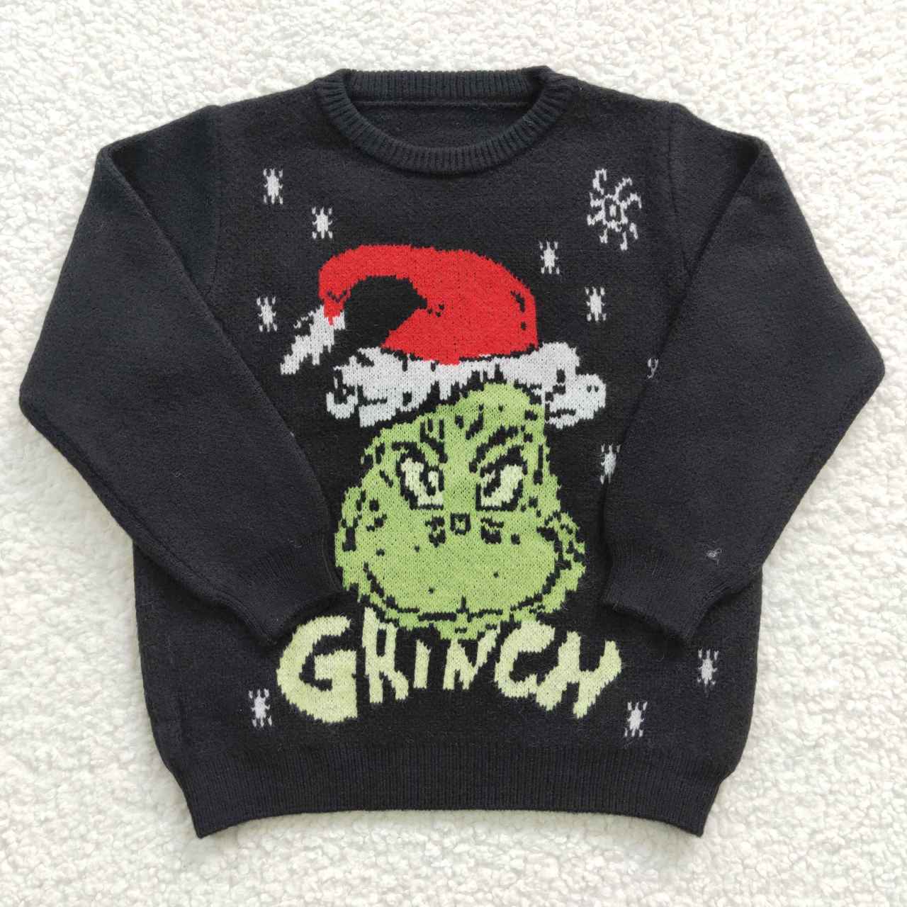 GT0188 Baby Kids Christmas Long Sleeves Face Sweater