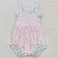 Baby Girl Sleeveless Floral Summer Pink One Piece Romper