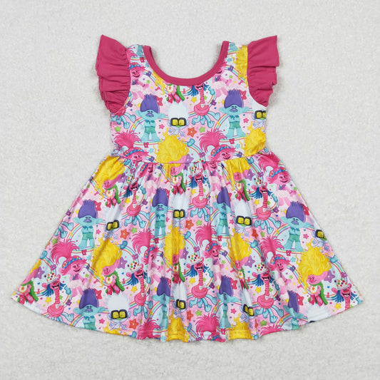 Baby Girl Short Sleeves Hair Cartoon Summer Dress