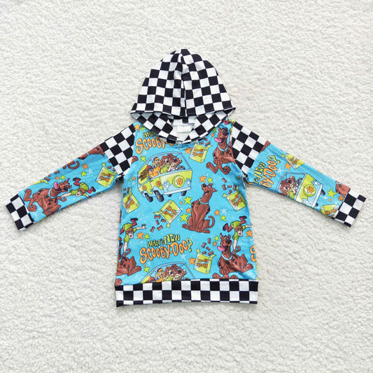 BT0300 Baby Boy Hoodie Long Sleeves Dogs Shirt