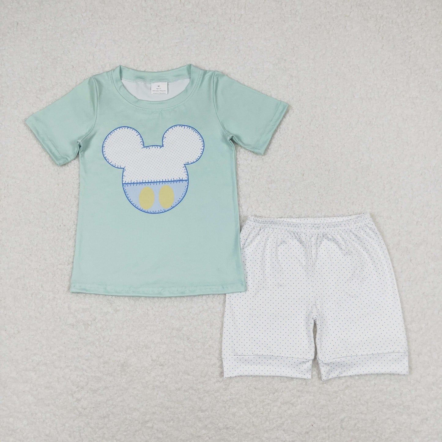 Baby Boy Short Sleeves Mouse Shirt Shorts Set