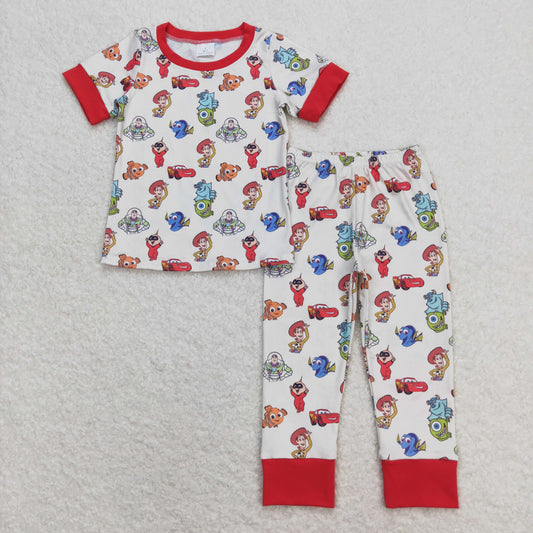 Baby Boy Short Sleeves Cartoon Shirt Pants Pajamas Toys Set