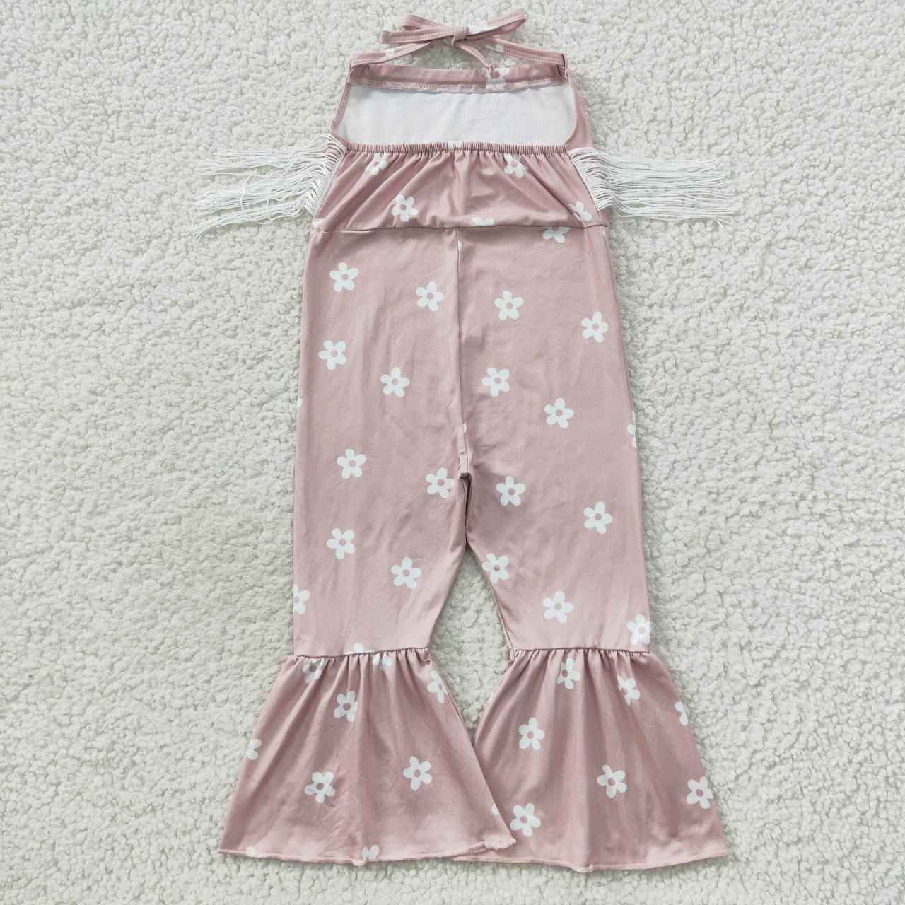 SR0424 Baby Girl Floral Tassel Jumpsuit