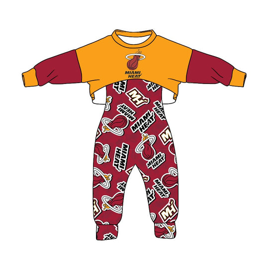 Baby Girl Team MIAMI Jumpsuit Set