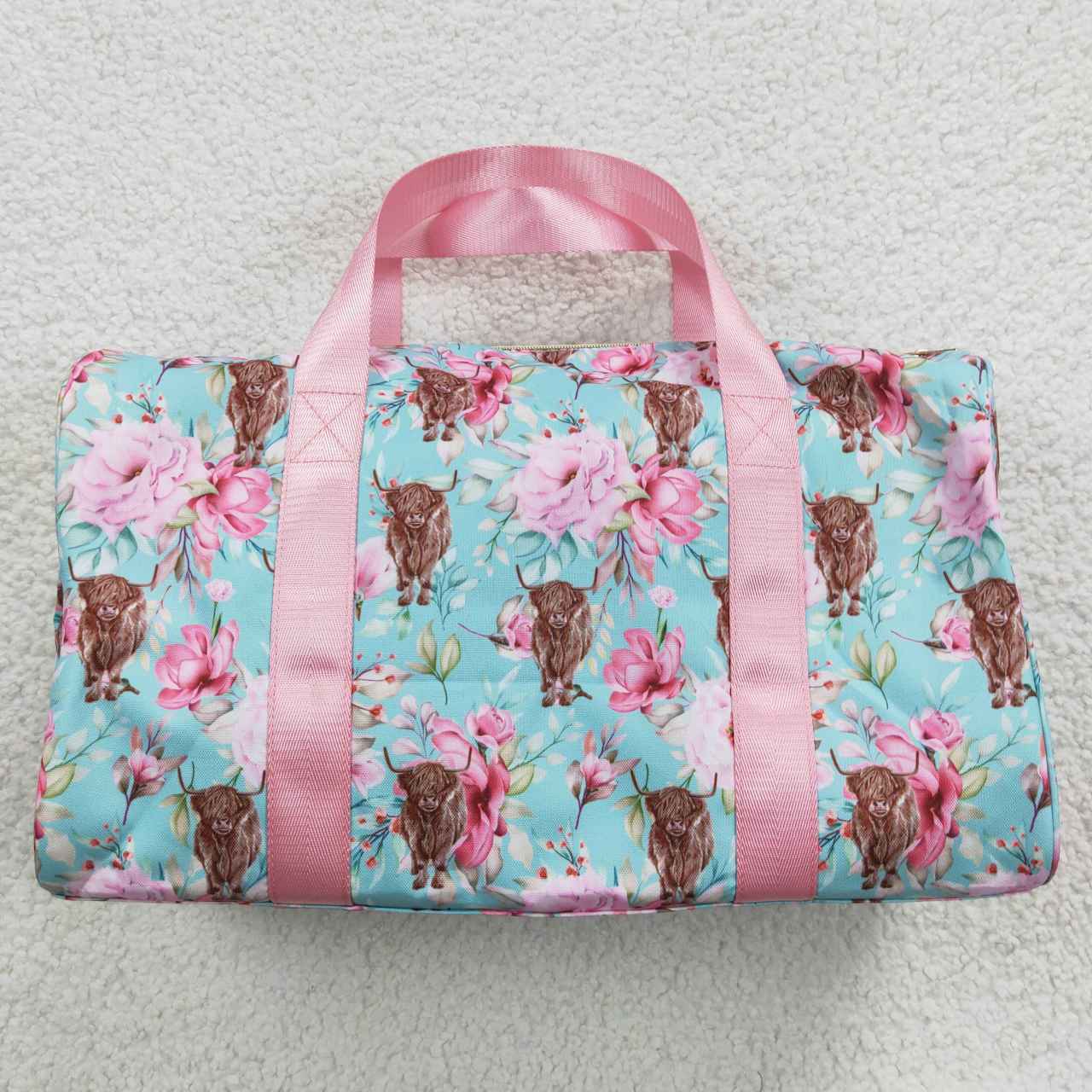 BA0084 Kids Adult Floral Travel Duffle Bag