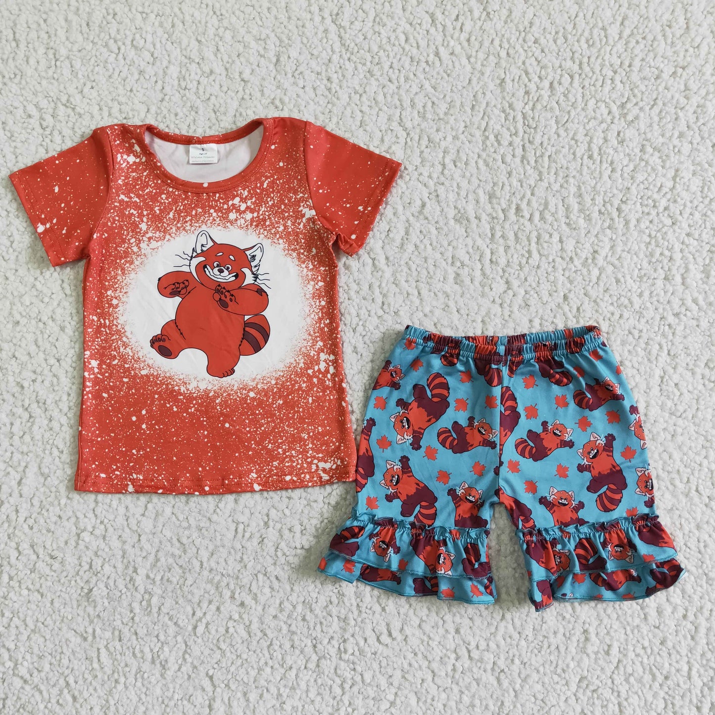 Promotion Baby Girl Cartoon Shorts Outfit