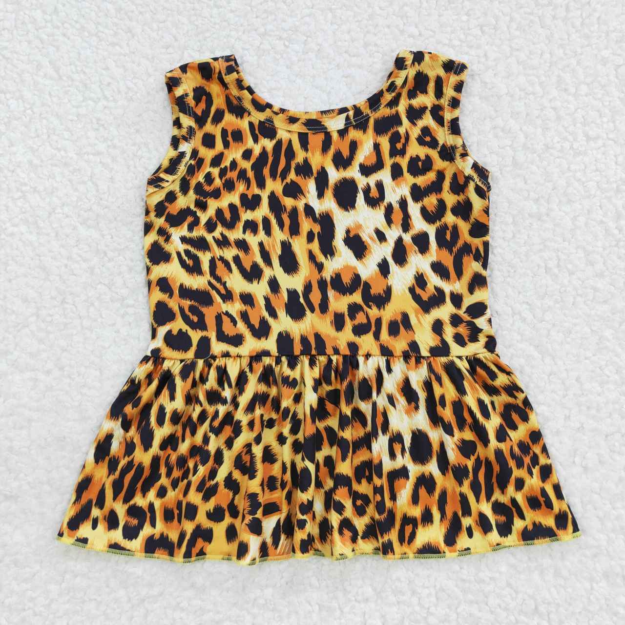 GT0205 Baby Girl Leopard Sleeveless Tops