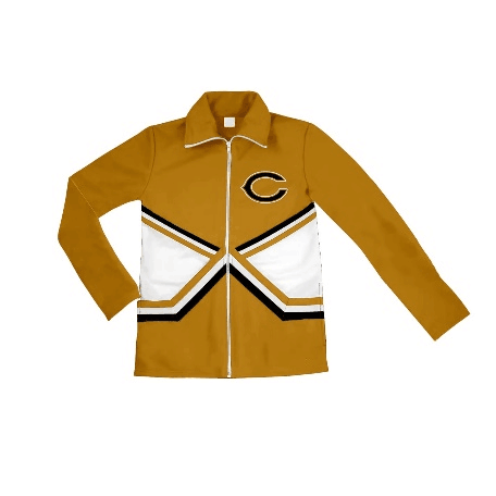 baby boy Team long sleeve zipper gold coat