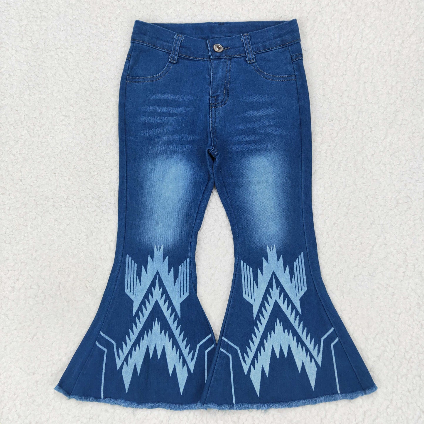 P0126 Baby Kids Aztec Denim Pants Jeans