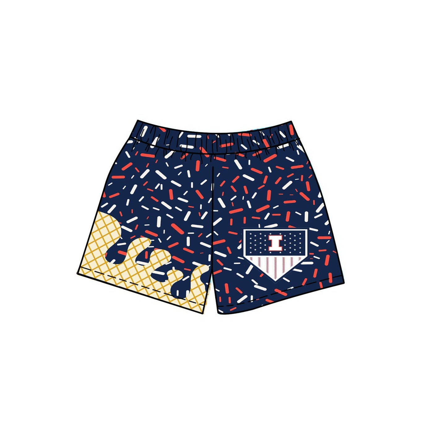 Baby Boy Custom Football I Team Shorts  ( Moq 5 )