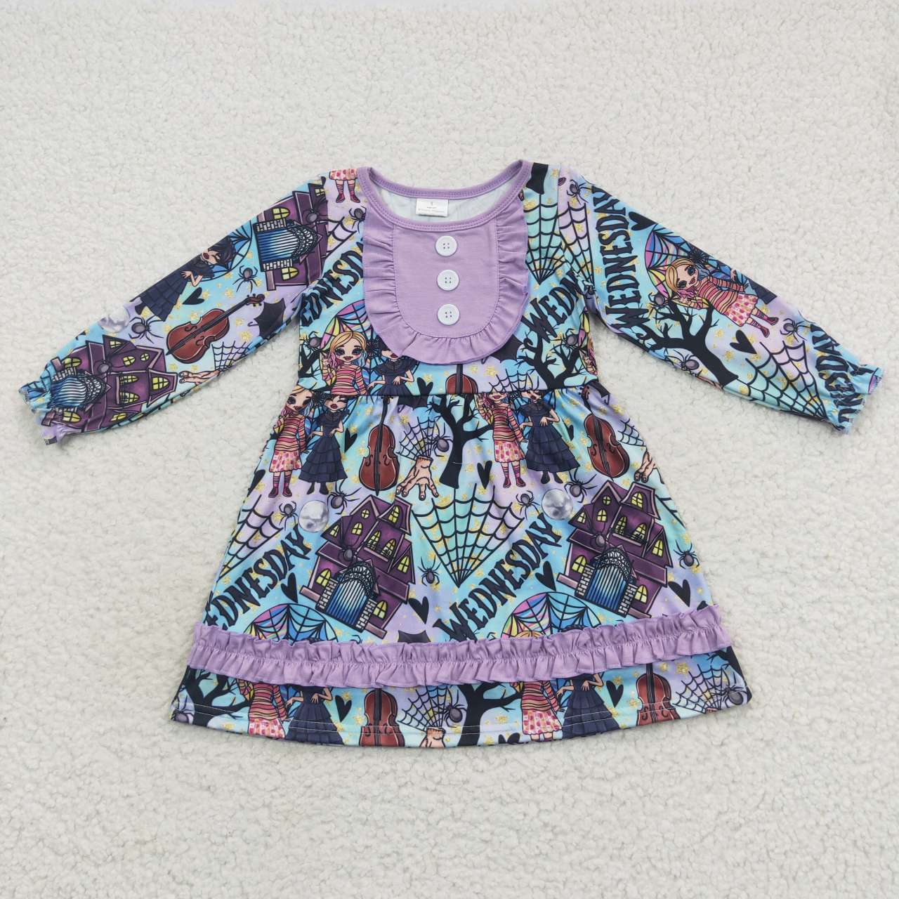 GLD0329 Baby Girl Long Sleeves Halloween Dress