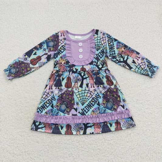 GLD0329 Baby Girl Long Sleeves Halloween Dress