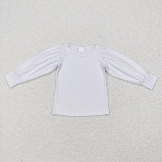 GT0370 Baby Girl White Long Sleeves Cotton Shirt