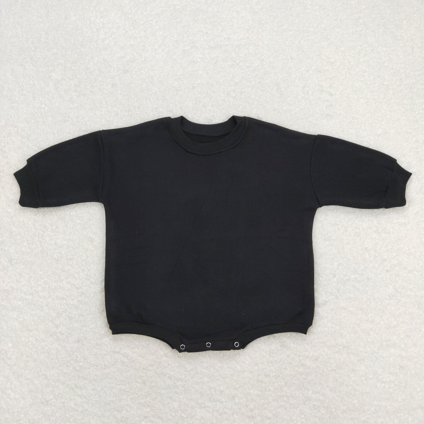 Baby Girl Long Sleeves Black Cotton Sweater Romper