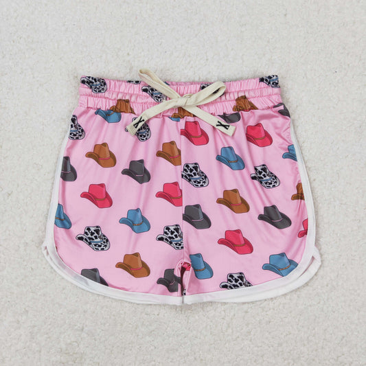 Baby Girl Summer Hats Western Pink Shorts