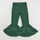 P0171 Baby Girl Green Denim Bell Pants Jeans