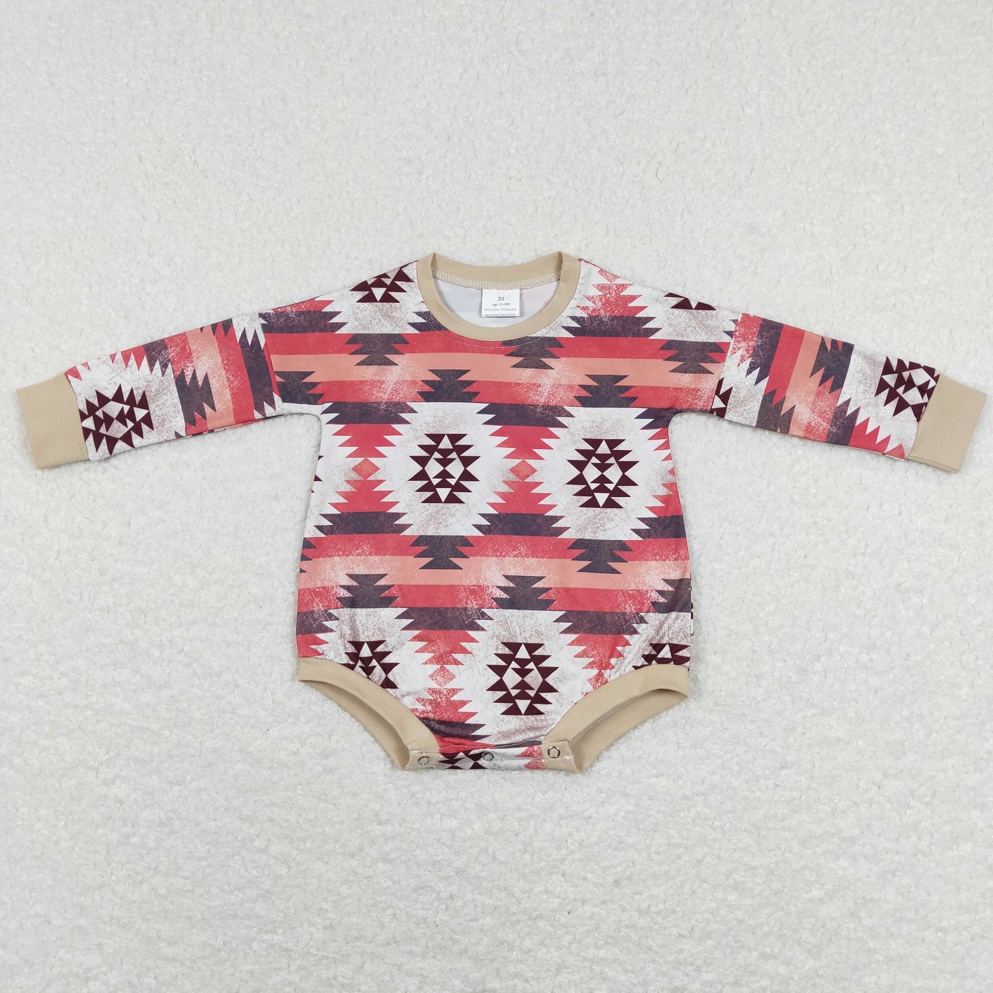 LR0845 Baby Kids Aztec Western Long Sleeves Romper 的副本