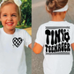 Pre-order Baby Kids Short Sleeves Tiny Teenager Checkered Heart Shirt Tops