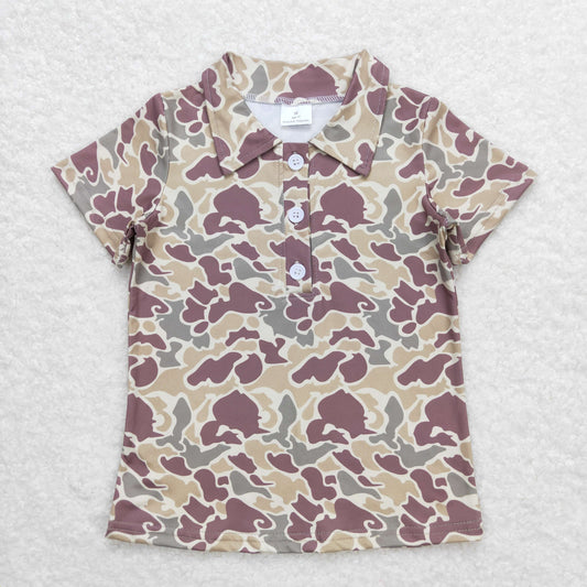 Baby Boy Short Sleeves Camo Polo Shirt