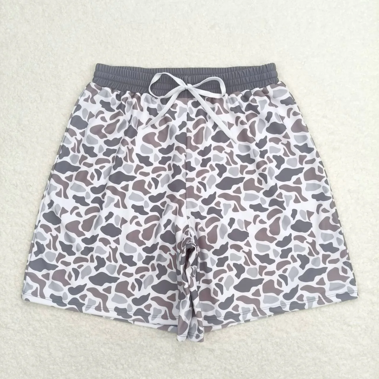 Adult Men Camo Summer Grey Swimming Trunks Shorts