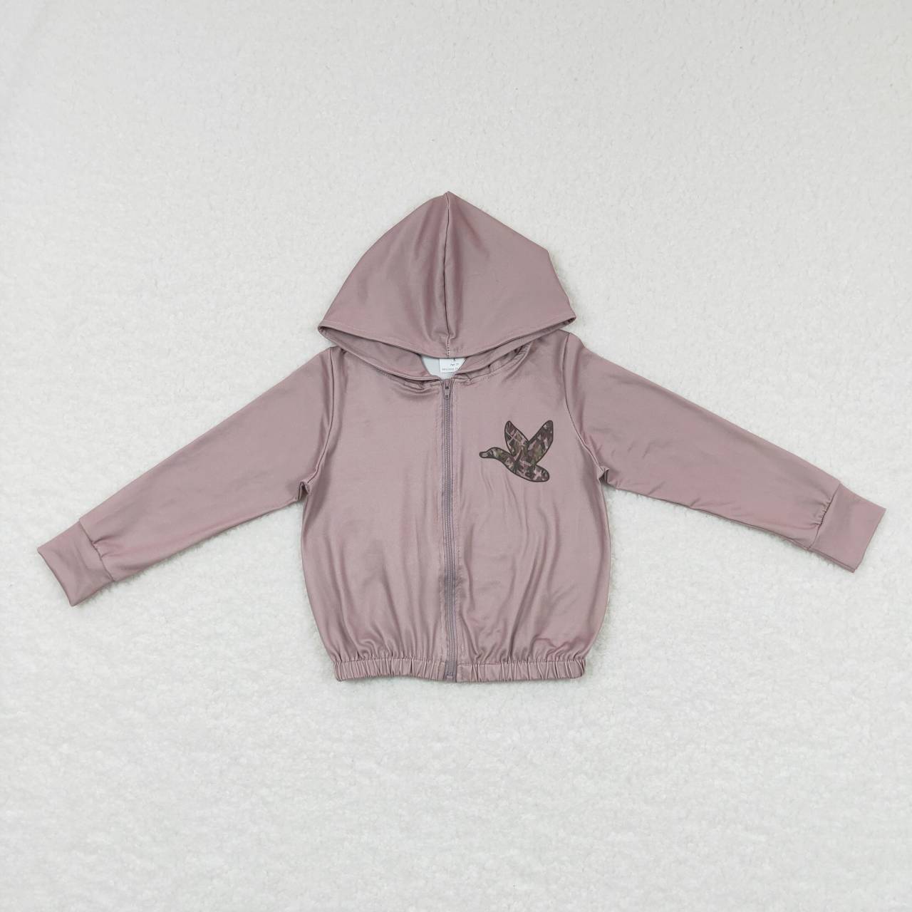 GT0336 Baby Kids Long Sleeves Camo Duck Zip Hoodie Cardigan Tops