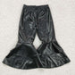 Baby Girl Sibling Leather Bell Bottom Pants