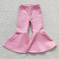 Baby Girl Sibling Leather Bell Bottom Pants