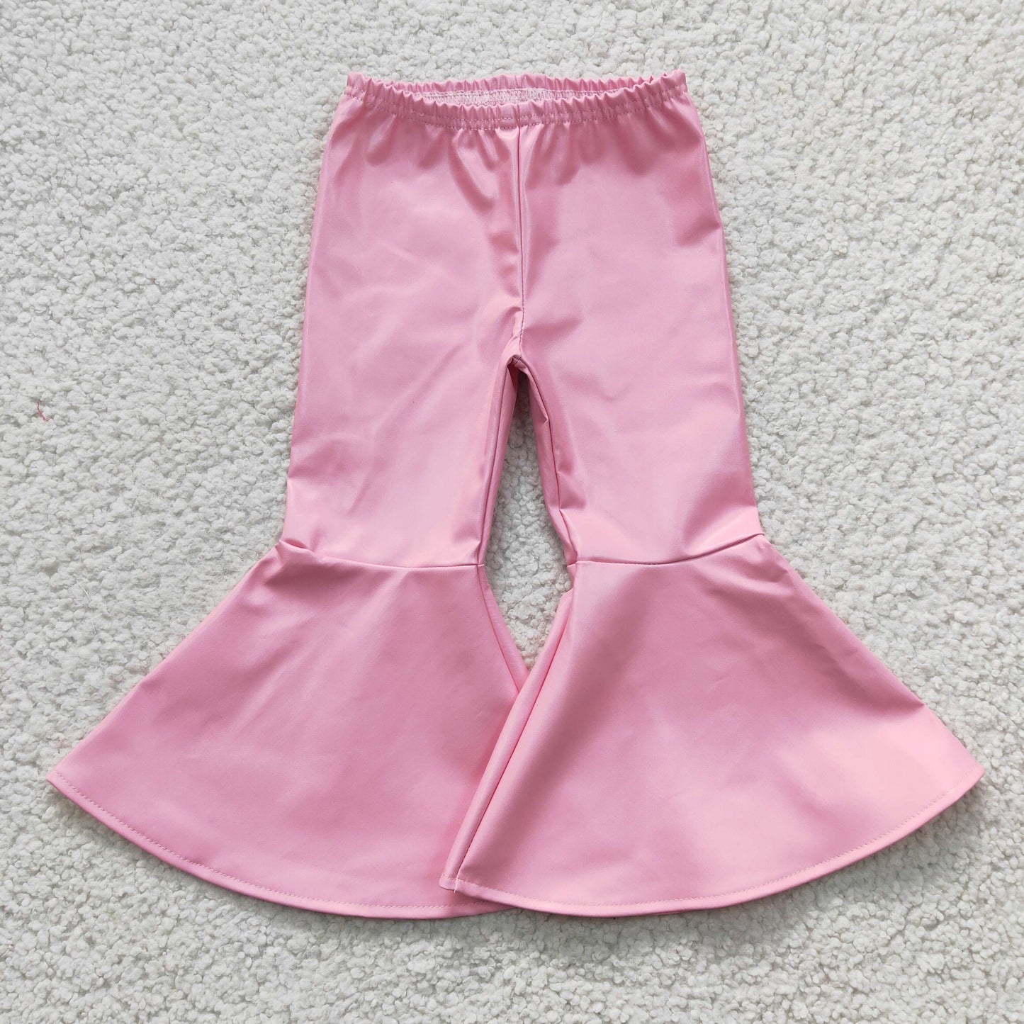 Baby Girl Sibling Leather Bell Bottom Pants